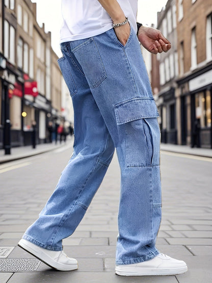 Men's Cargo Pants - Pocket Detail Wide Leg – view 5