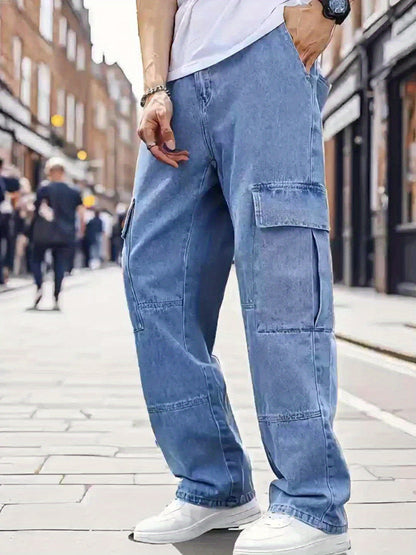 Men's Cargo Pants - Pocket Detail Wide Leg – view 6