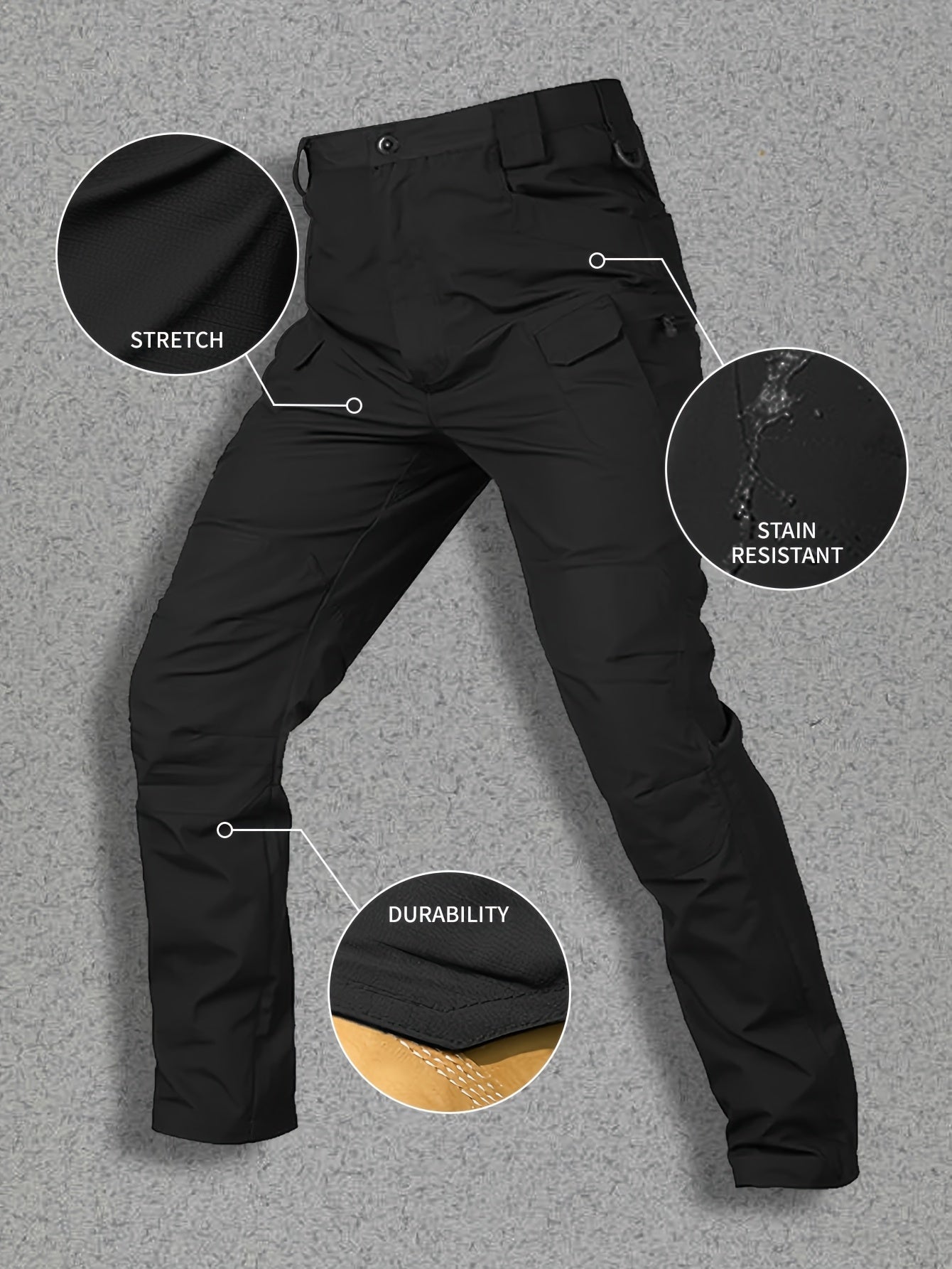 Men's Cargo Pants - Quick Dry With Pockets – 6-Variant Selection – view 2