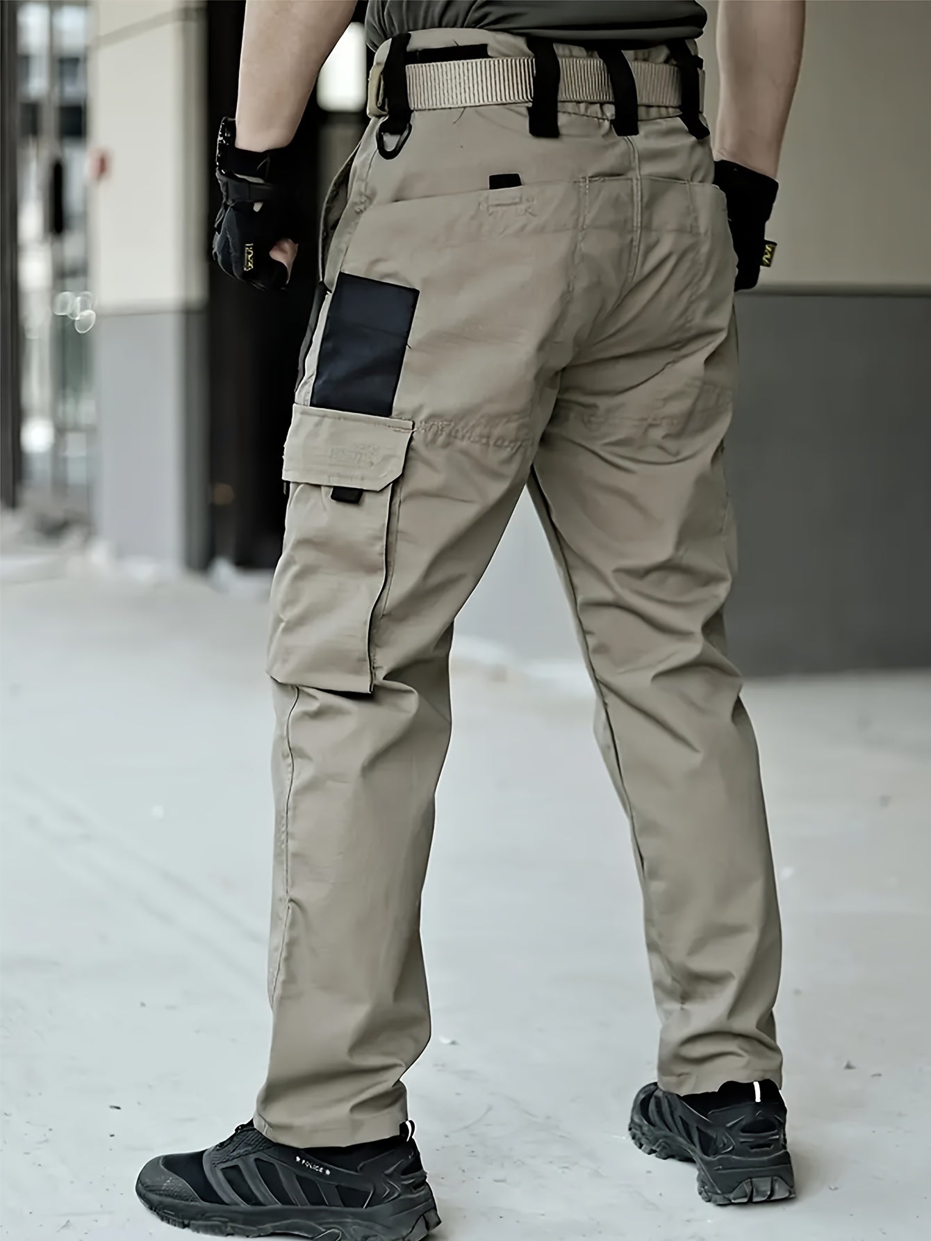 Men's Cargo Pants - Quick Dry With Pockets – Black Utility – view 4
