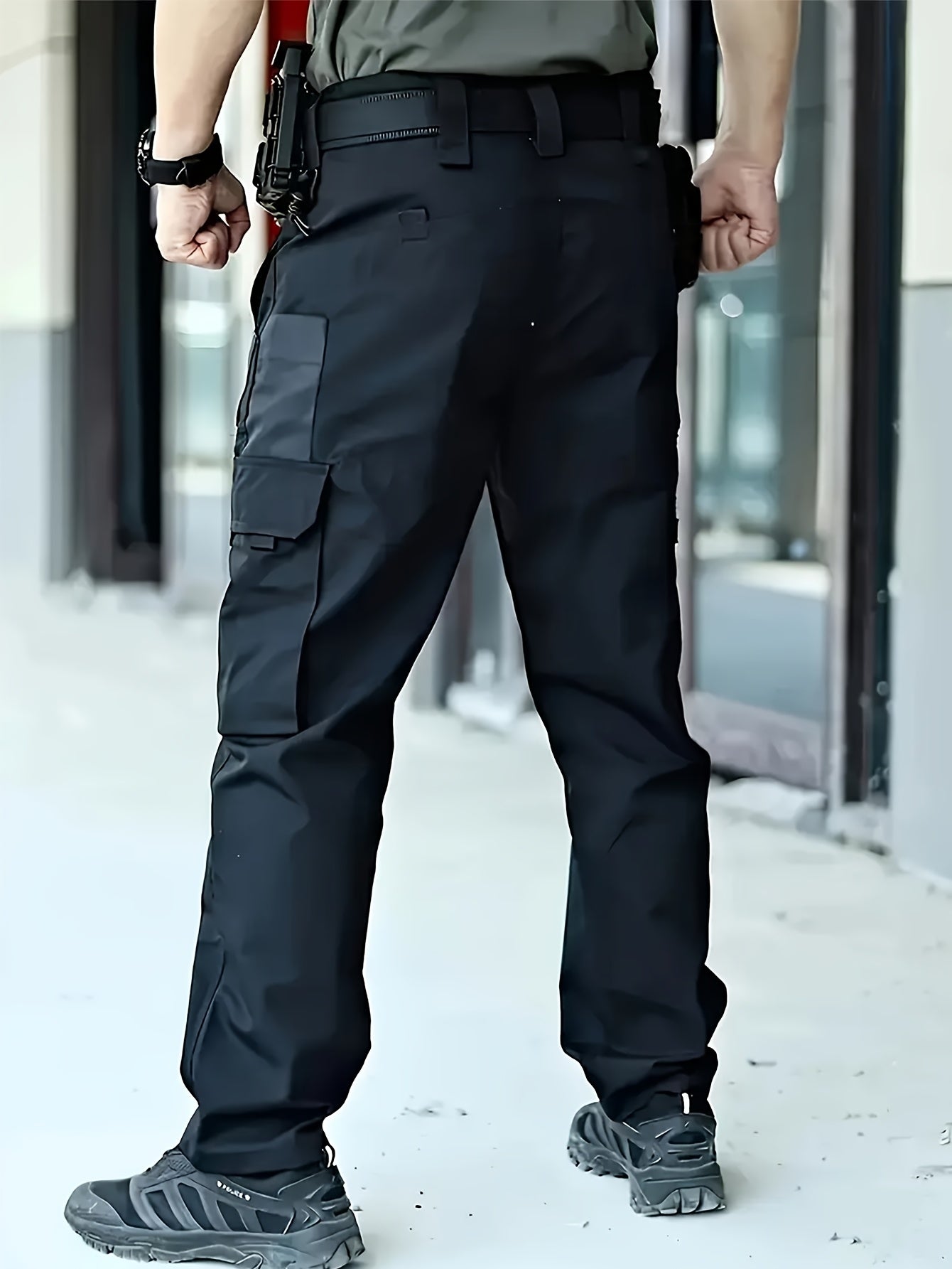 Men's Cargo Pants - Quick Dry With Pockets – Black Utility – view 6