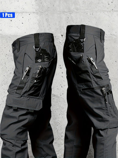 Men's Cargo Pants - Quick Dry With Pockets – Black Utility – Black option – view 3