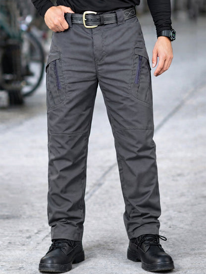 Men's Cargo Pants - Quick Dry With Pockets – Grey – view 10