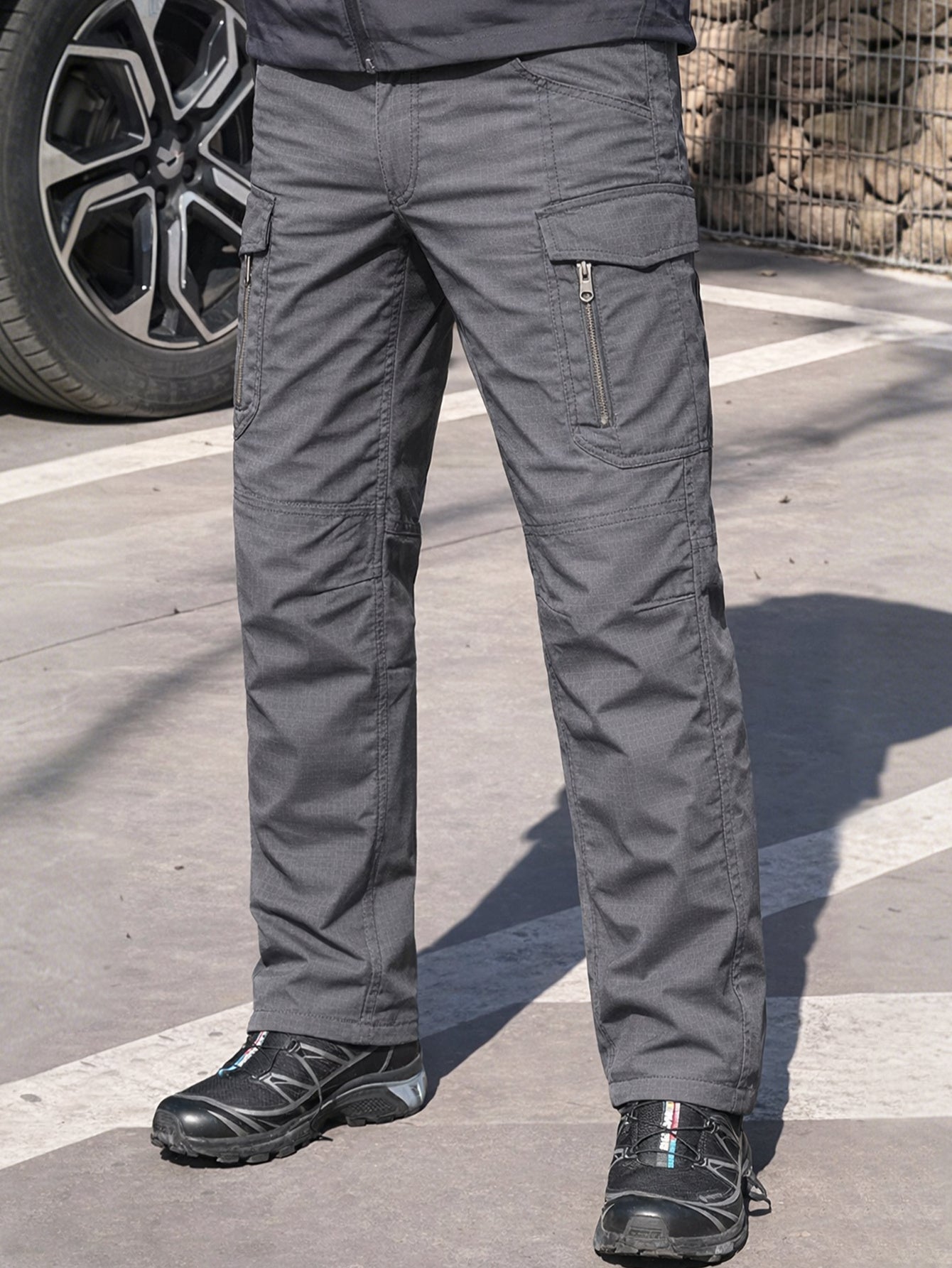 Men's Cargo Pants - Quick Dry With Pockets – Grey – view 11