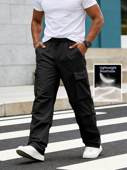 Men's Cargo Pants - Quick Dry With Pockets – Wide Leg – Grey option – view 2
