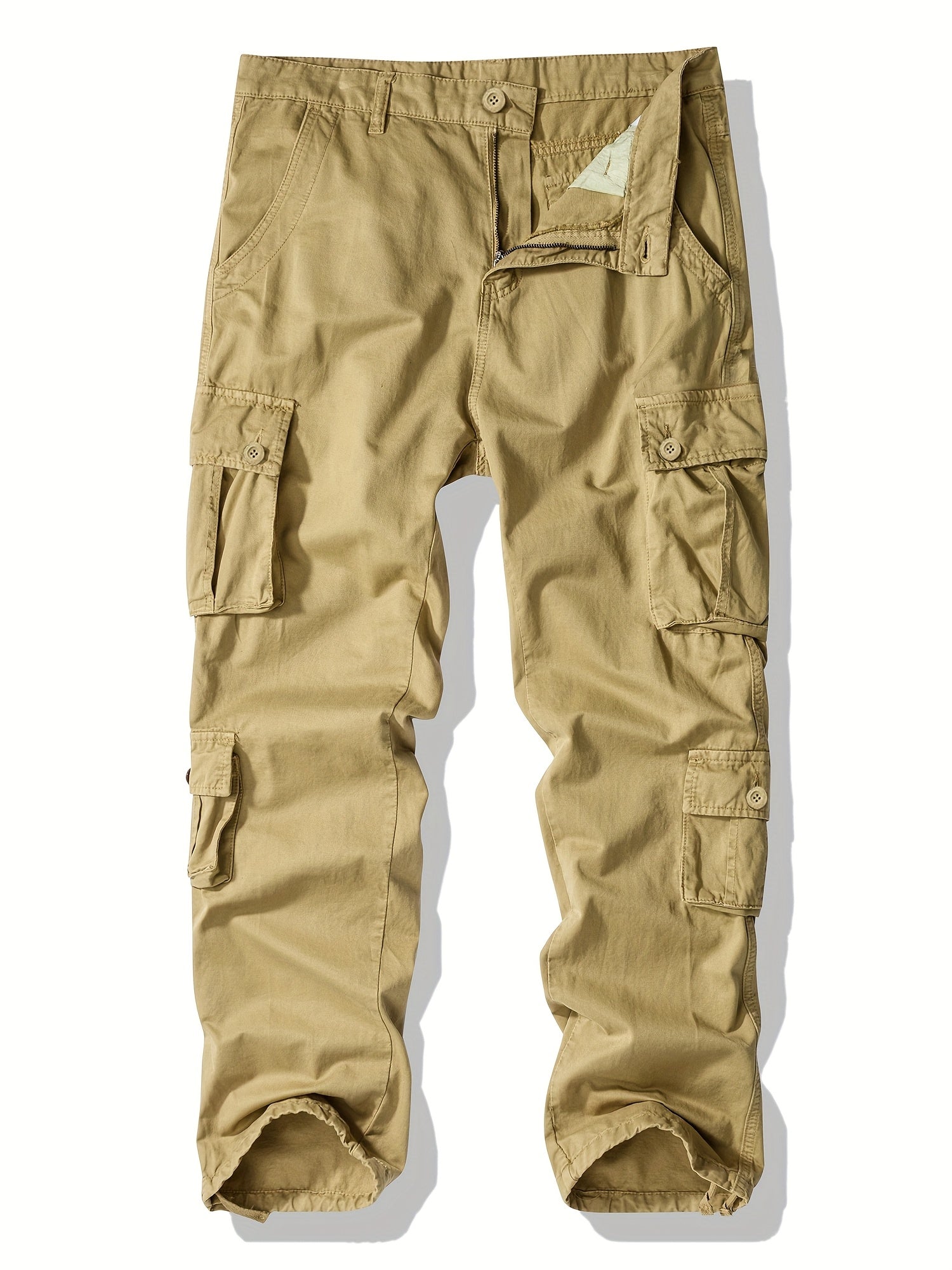 Men's Cargo Pants - Regular Fit With Pockets – Sizes 30–40 – Khaki option – main product image