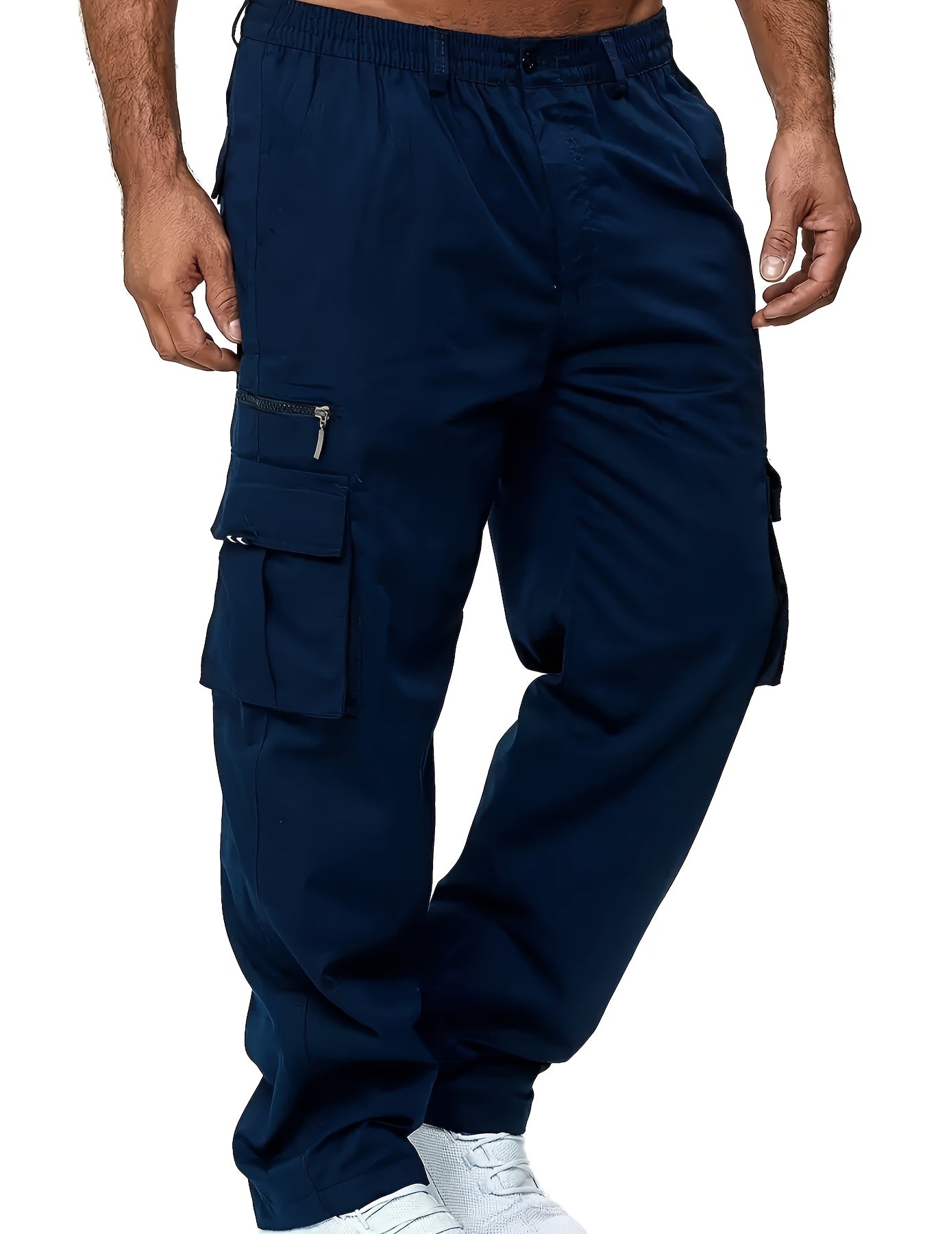 Men's Cargo Pants - Stretch – Khaki Polyester – view 13