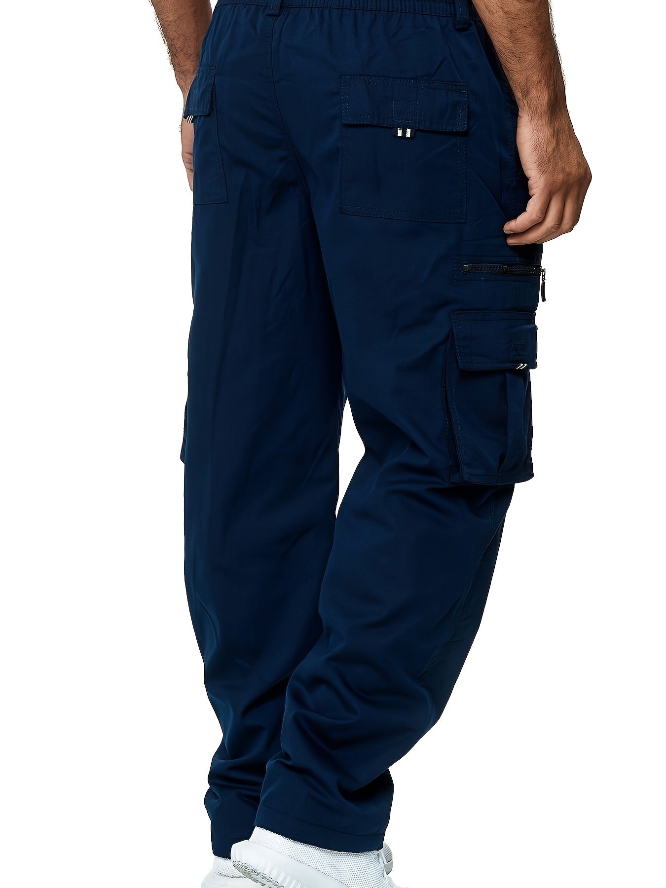 Men's Cargo Pants - Stretch – Khaki Polyester – view 14