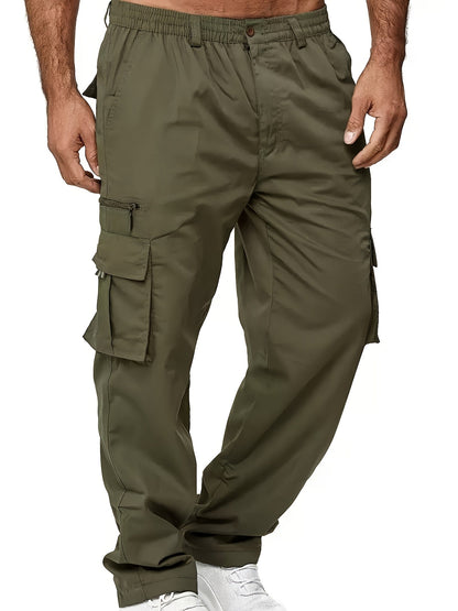 Men's Cargo Pants - Stretch – Khaki Polyester – view 15