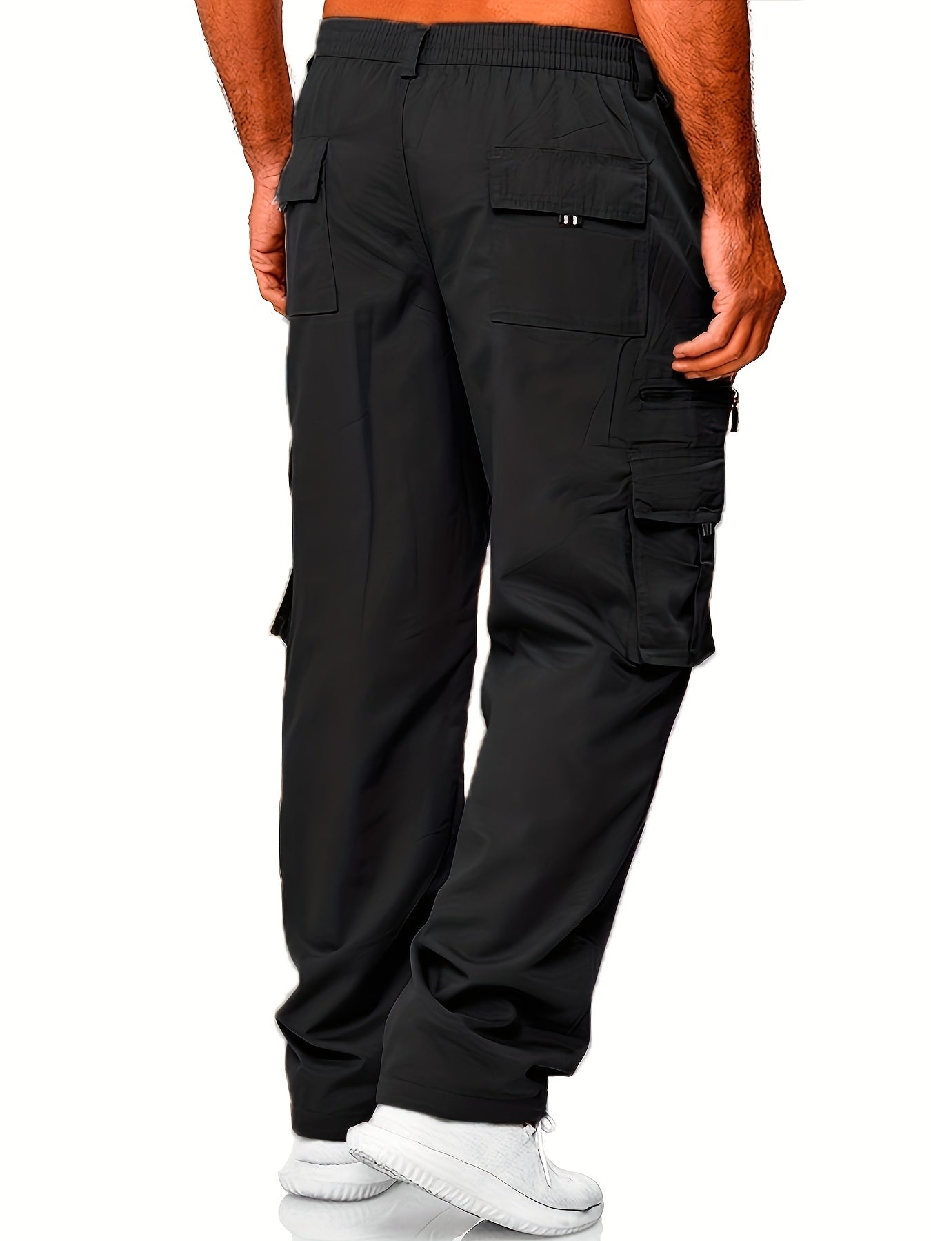 Men's Cargo Pants - Stretch – Khaki Polyester – view 18