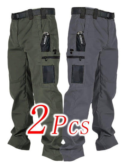 Men's Cargo Pants - Stretch With Pockets – 6-Color Selection – Grey option – view 2