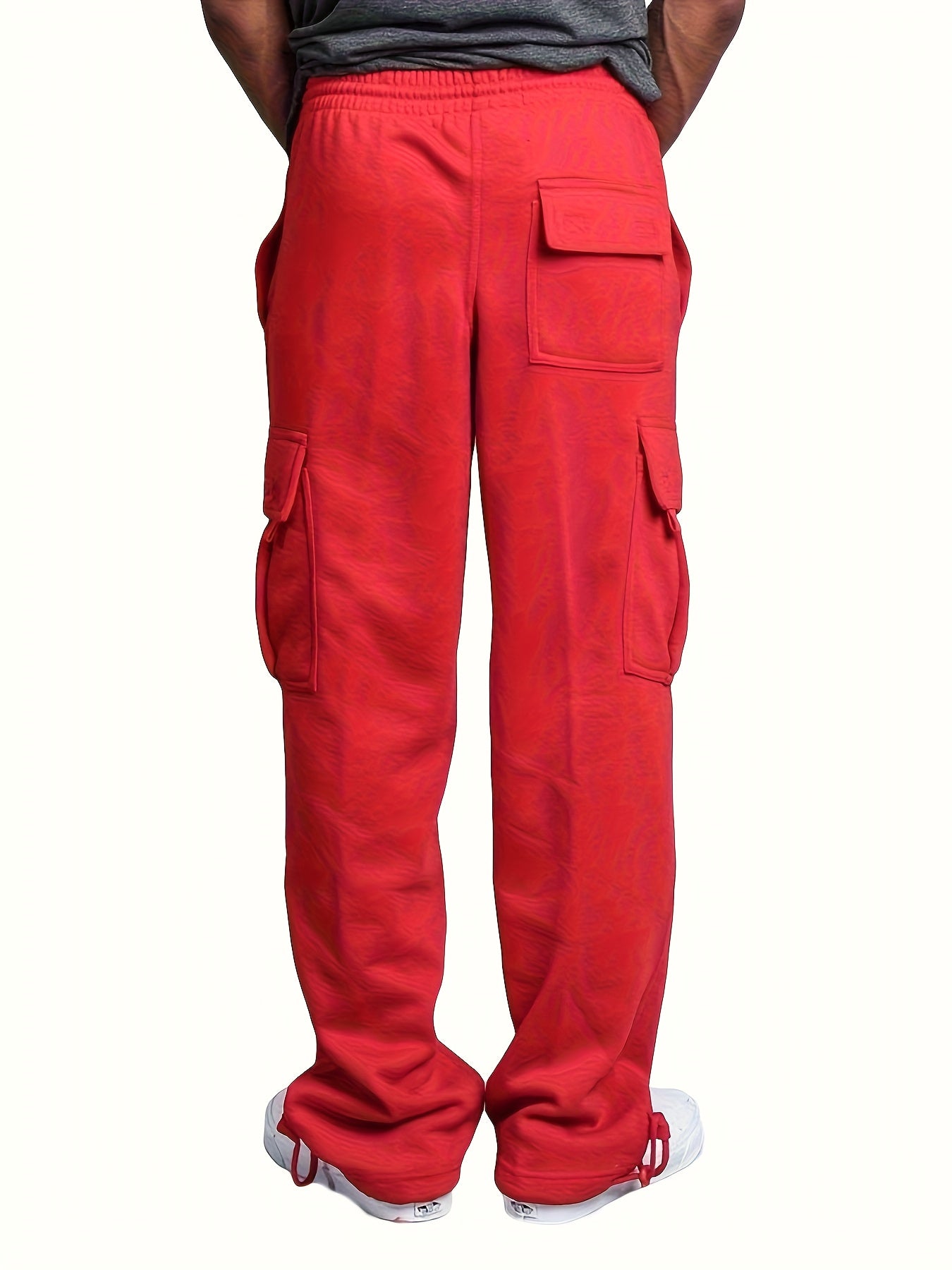 Men's Cargo Pants - Stretch With Pockets – Black Knit – view 7