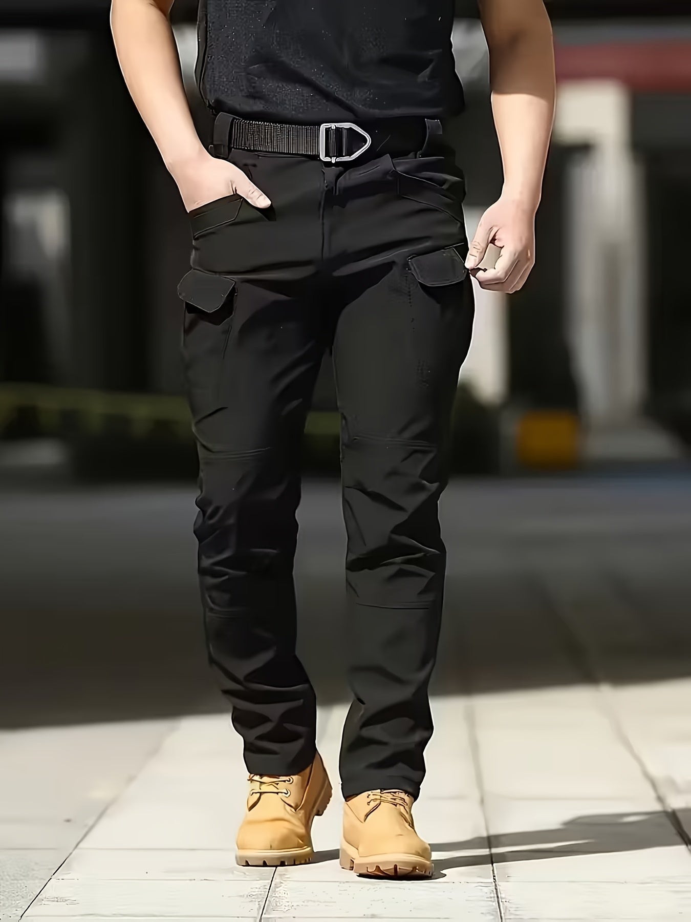 Men's Cargo Pants - Stretch With Pockets – Color Polyester – view 12
