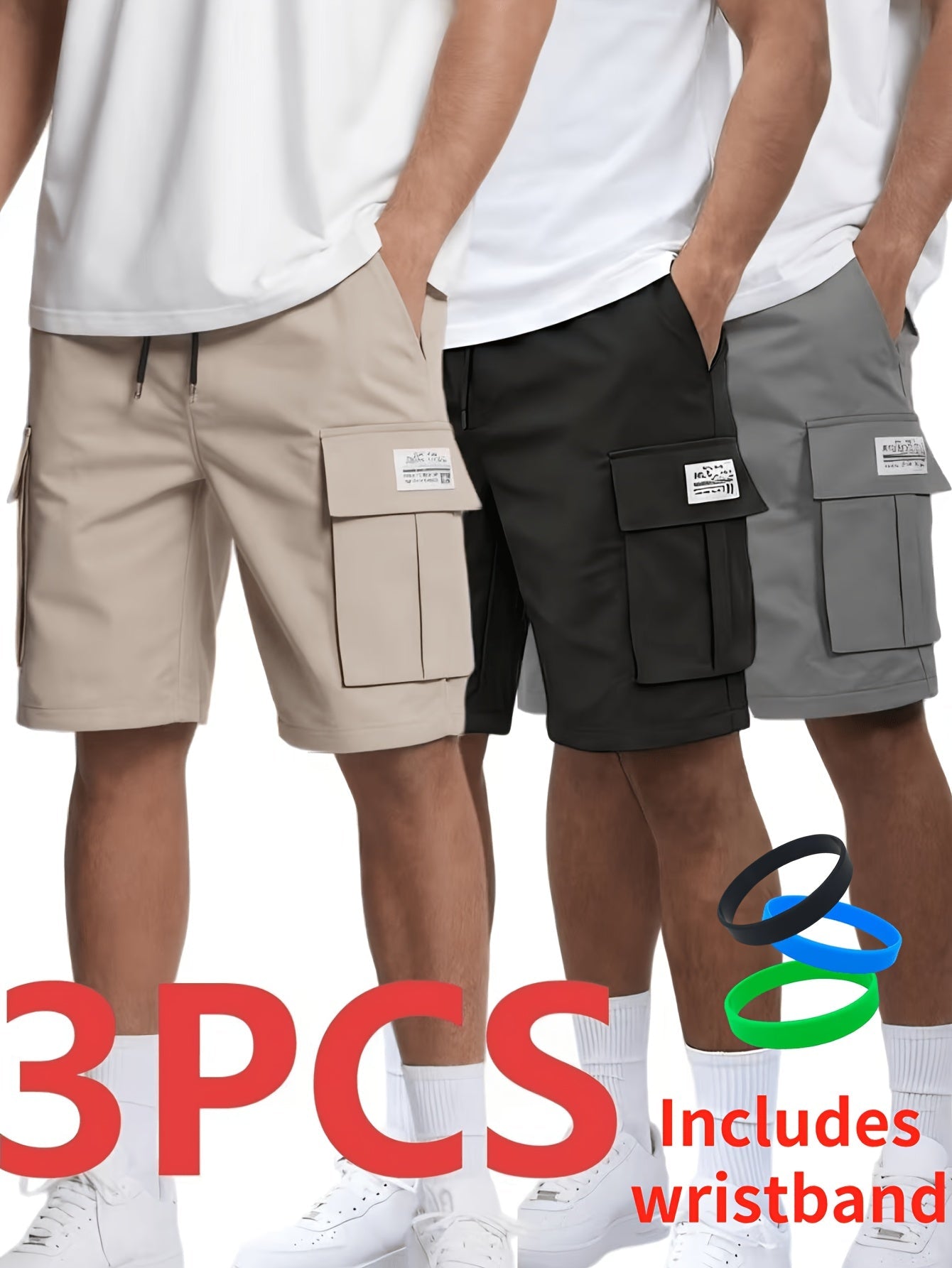 Men's Cargo Shorts - Drawstring Waist With Pockets – Sizes M–XXXL – view 3