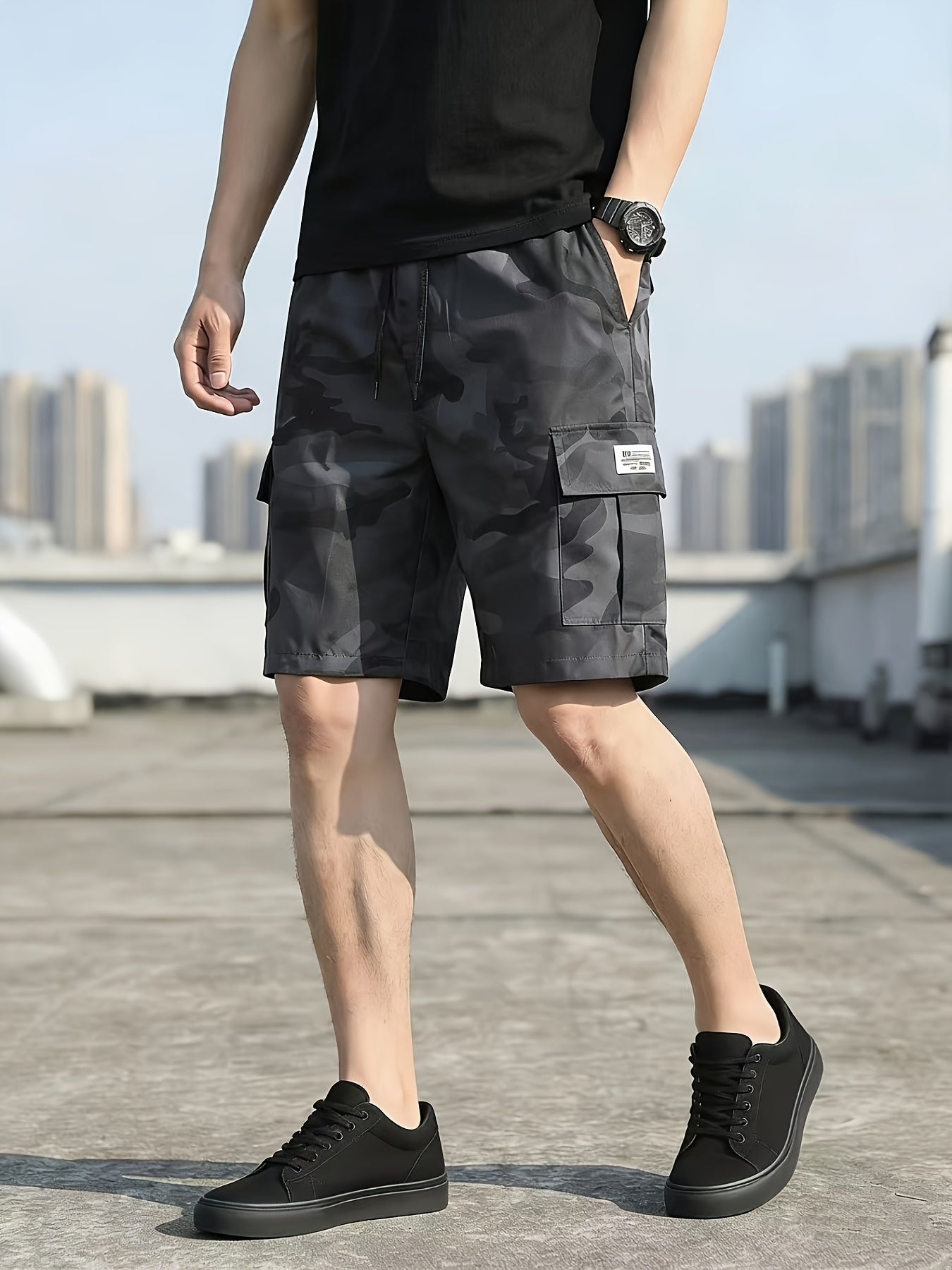 Men's Cargo Shorts - Drawstring Waist With Pockets – Sizes M–XXXL – view 8