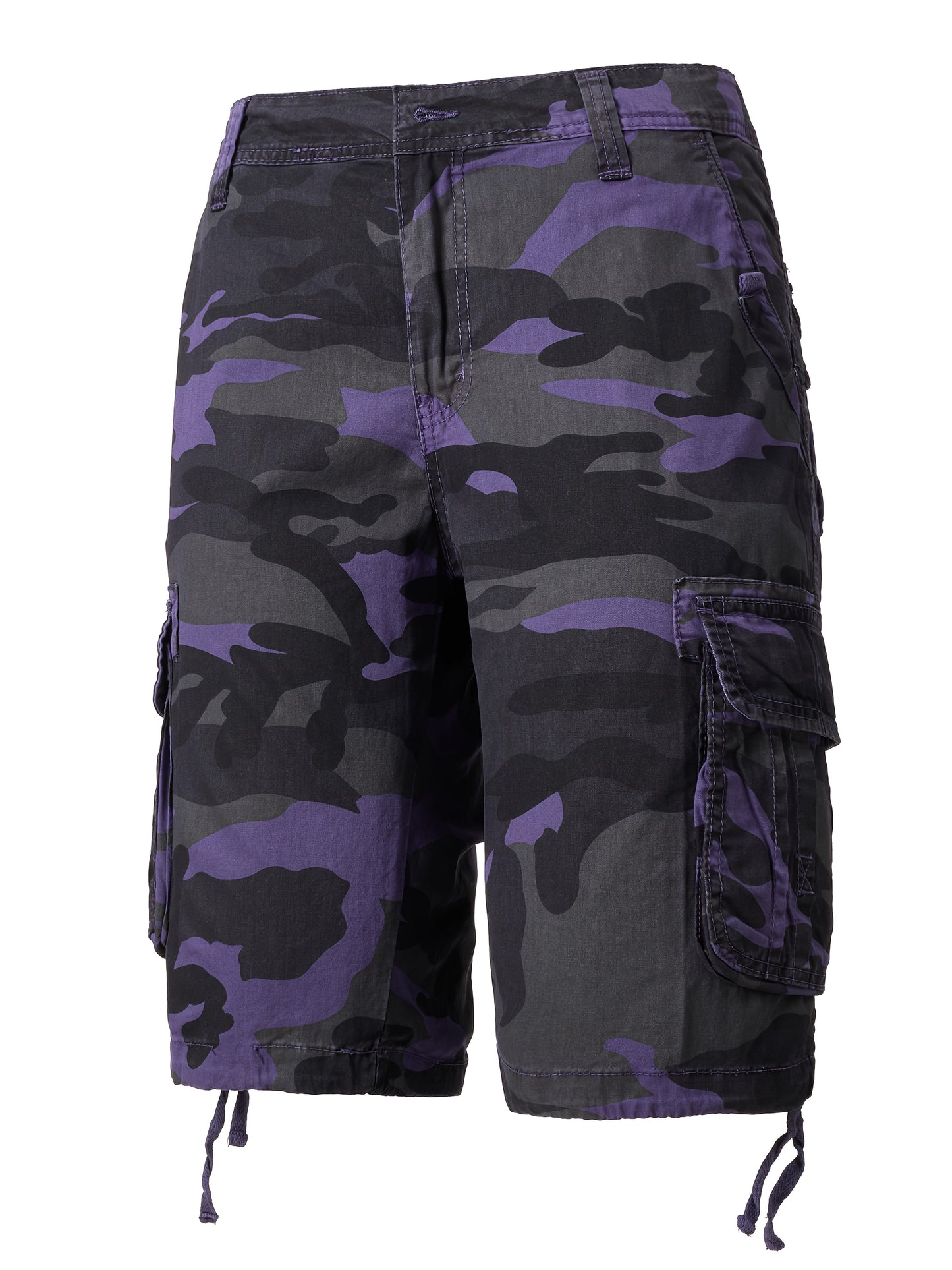 Men's Cargo Shorts - Multi Pocket Active – Cotton – Red option – view 2