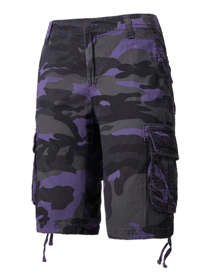 Men's Cargo Shorts - Multi Pocket Active – Cotton – Red option – view 2
