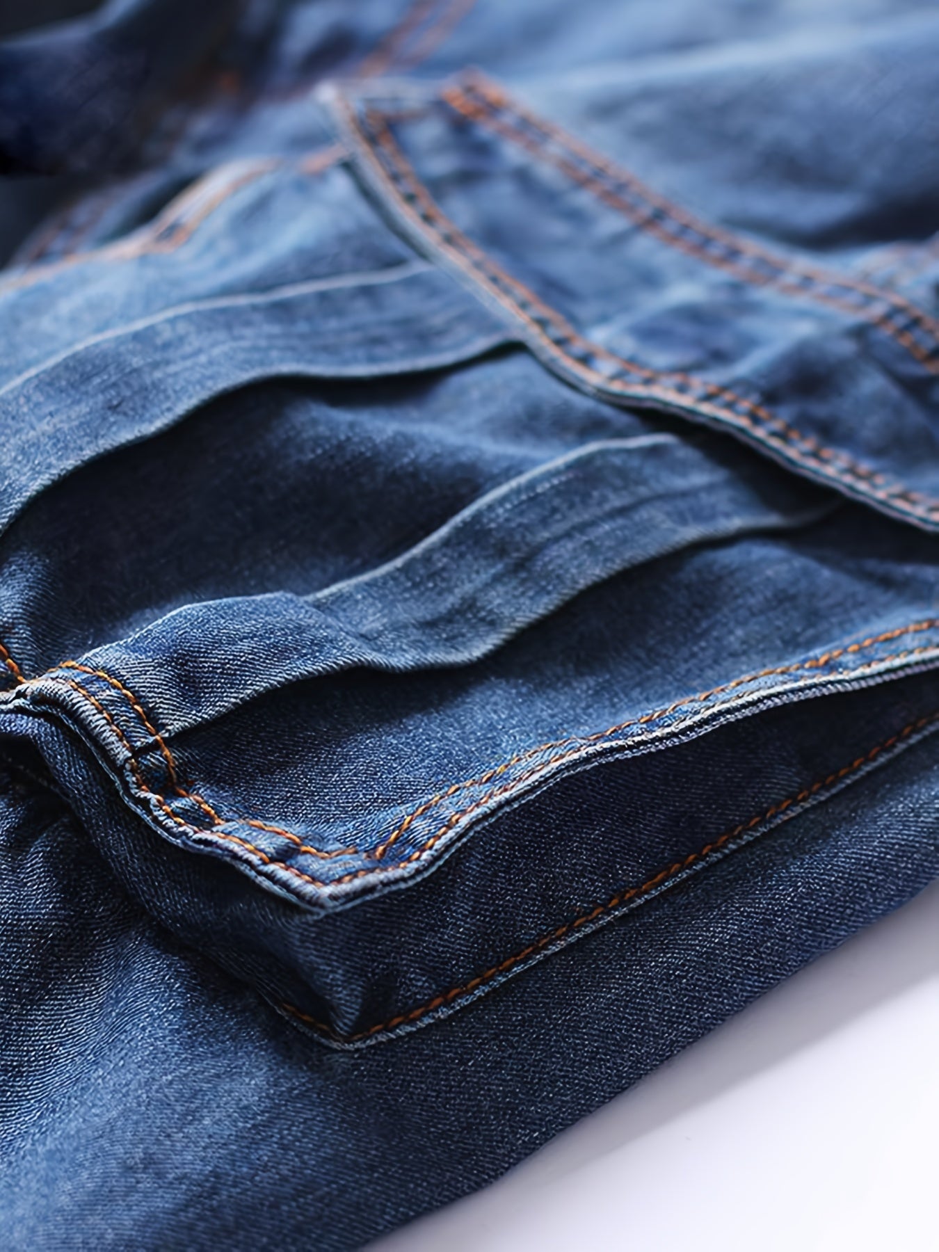 Men's Cargo Shorts - Multi Pocket – Blue Denim – view 5