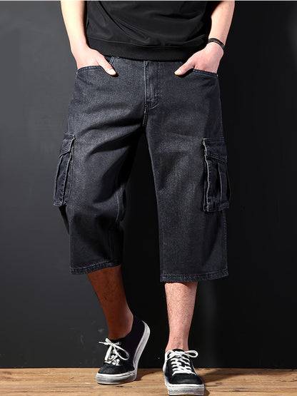 Men's Cargo Shorts - Multi Pocket – Blue Denim – Blue option – view 8