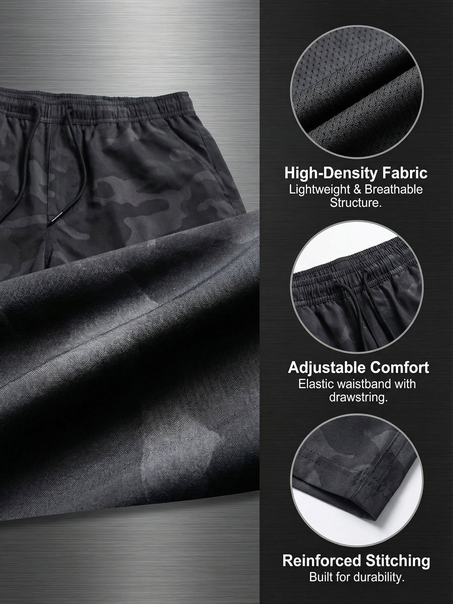 Men's Cargo Shorts - Multi Pocket – Mixed Color – view 11