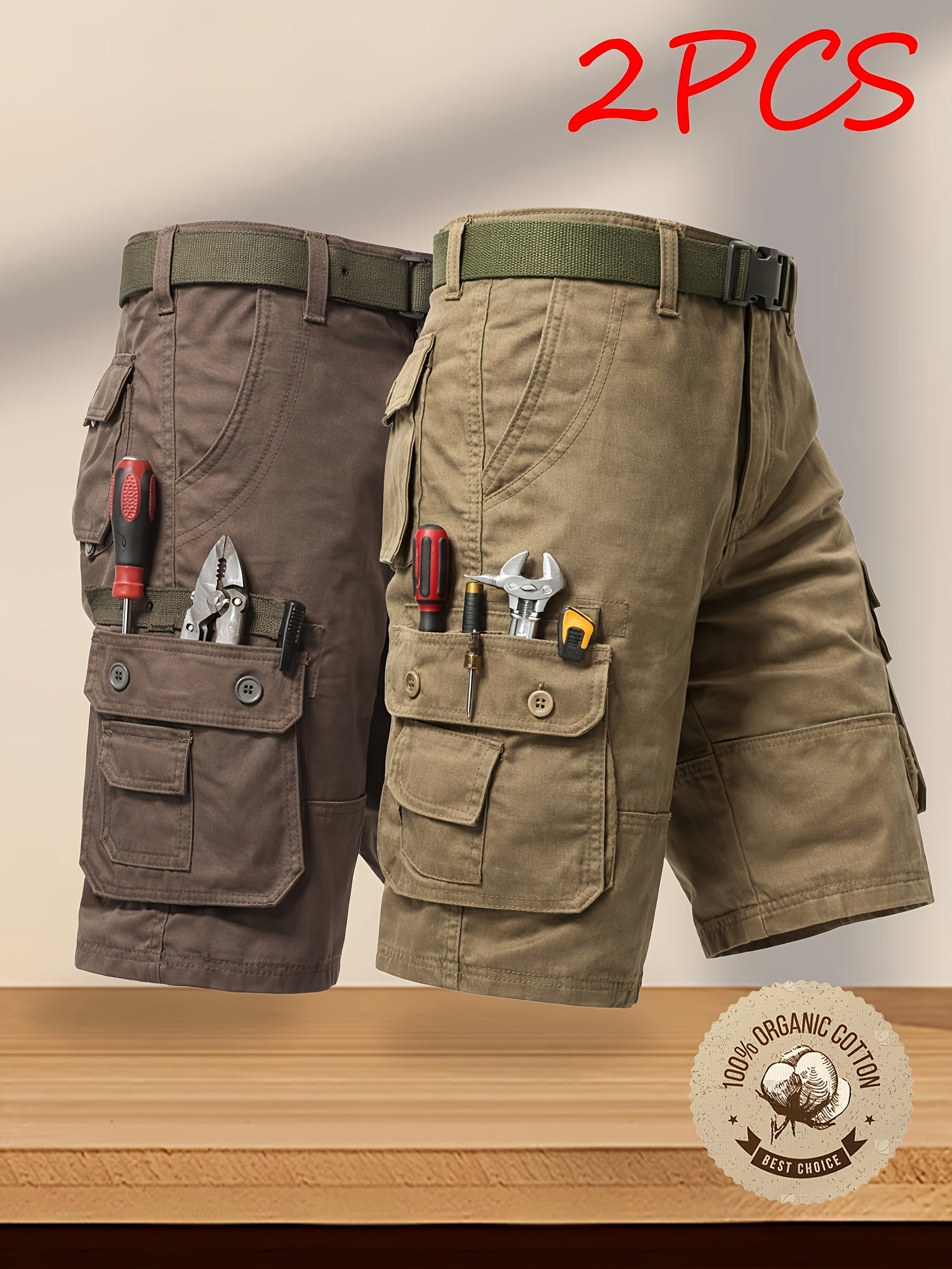 Men's Cargo Shorts - Multi Pocket – Sizes 31–40 – view 7