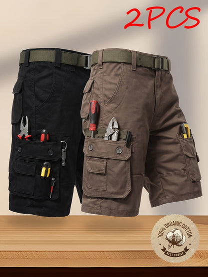 Men's Cargo Shorts - Multi Pocket – Sizes 31–40 – Black option – view 6