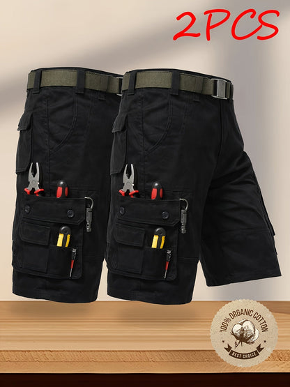 Men's Cargo Shorts - Multi Pocket – Sizes 31–40 – Black option – view 9