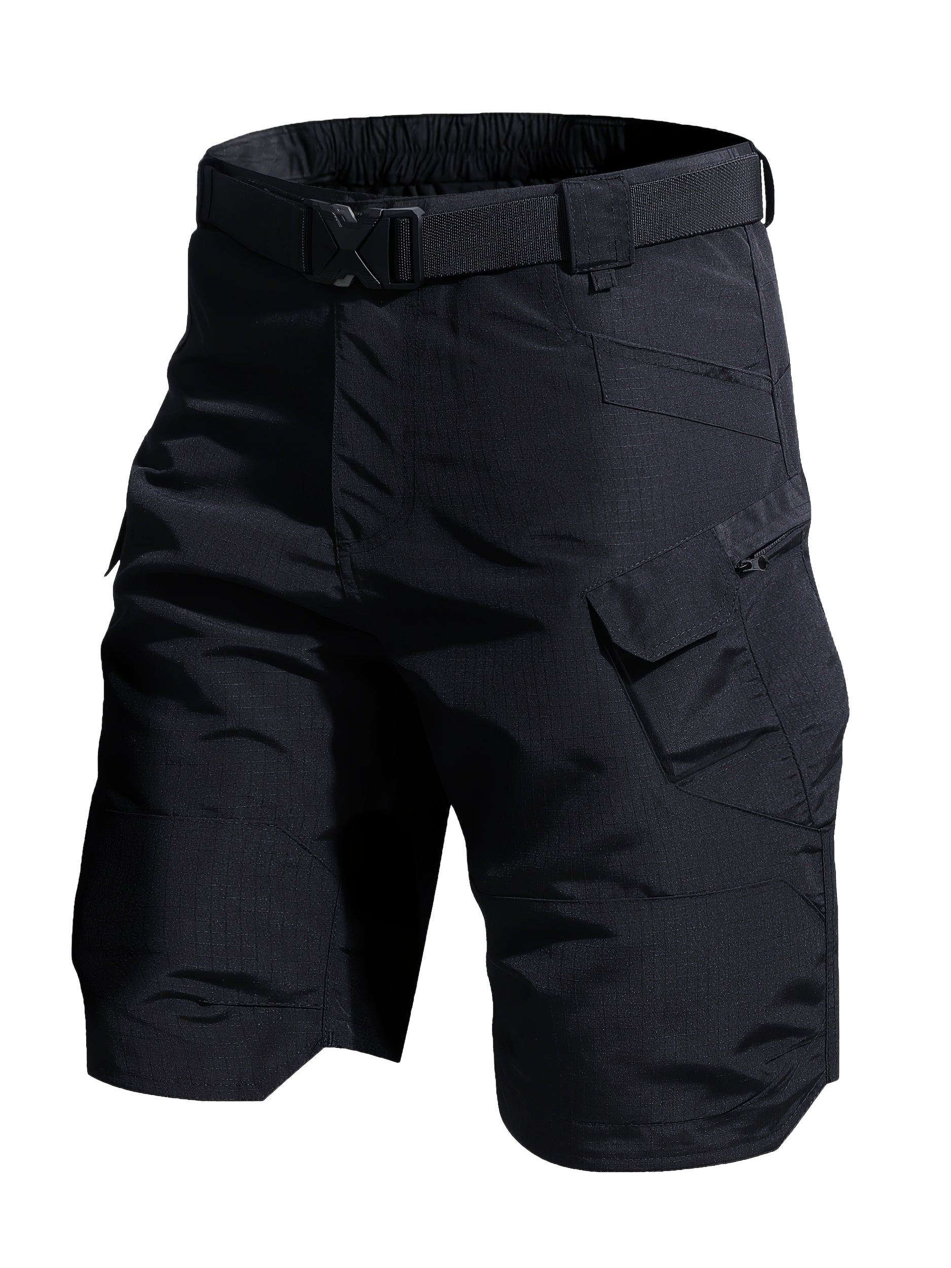 Men's Cargo Shorts - Quick Dry With Pockets – Black – view 7