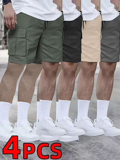 Men's Cargo Shorts - Quick Dry With Pockets – Gray Khaki Green – view 4