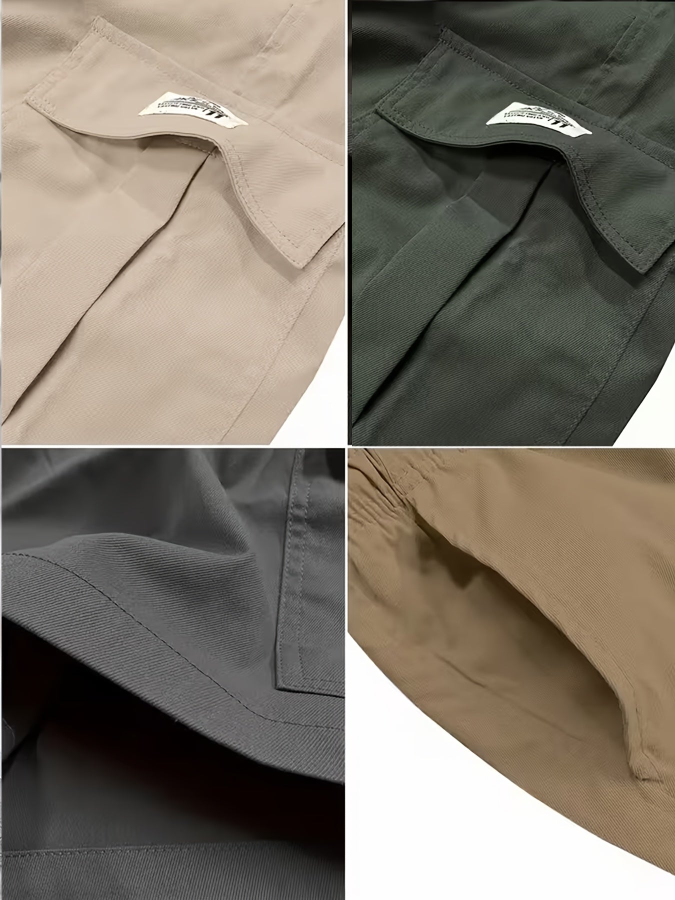 Men's Cargo Shorts - Quick Dry With Pockets – Gray Khaki Green – view 7