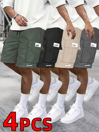 Men's Cargo Shorts - Quick Dry With Pockets – Gray Khaki Green – Gray option – view 2