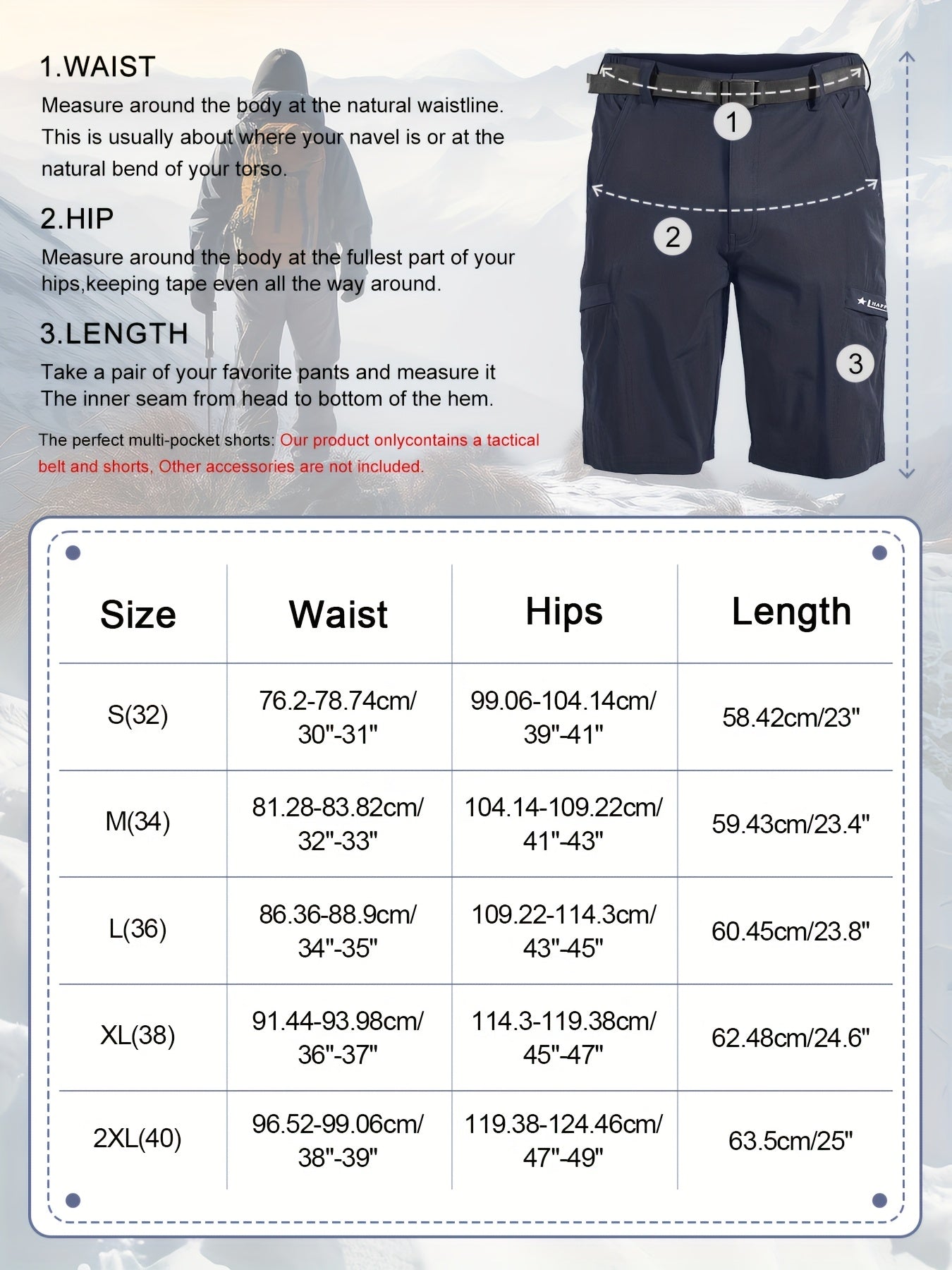 Men's Cargo Shorts - Quick Dry With Pockets – Sizes 32–36 – Green option – view 7