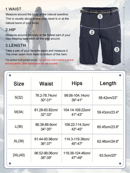 Men's Cargo Shorts - Quick Dry With Pockets – Sizes 32–36 – Green option – view 7