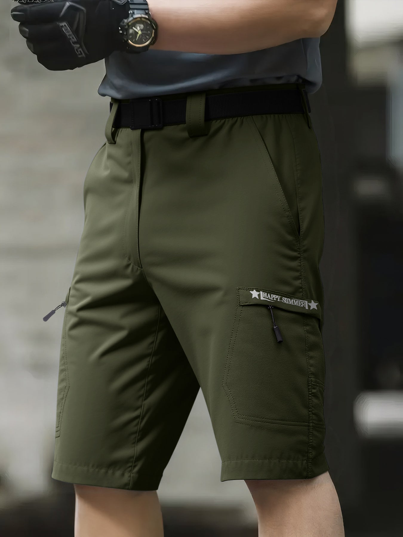 Men's Cargo Shorts - Quick Dry With Pockets – Sizes 32–36 – Green option – view 8