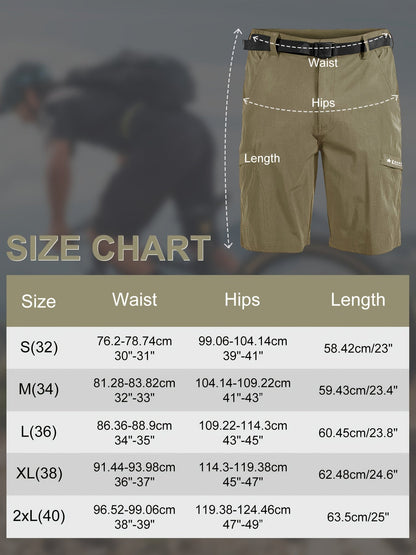 Men's Cargo Shorts - Quick Dry With Pockets – Sizes 32–36 – Green option – view 17