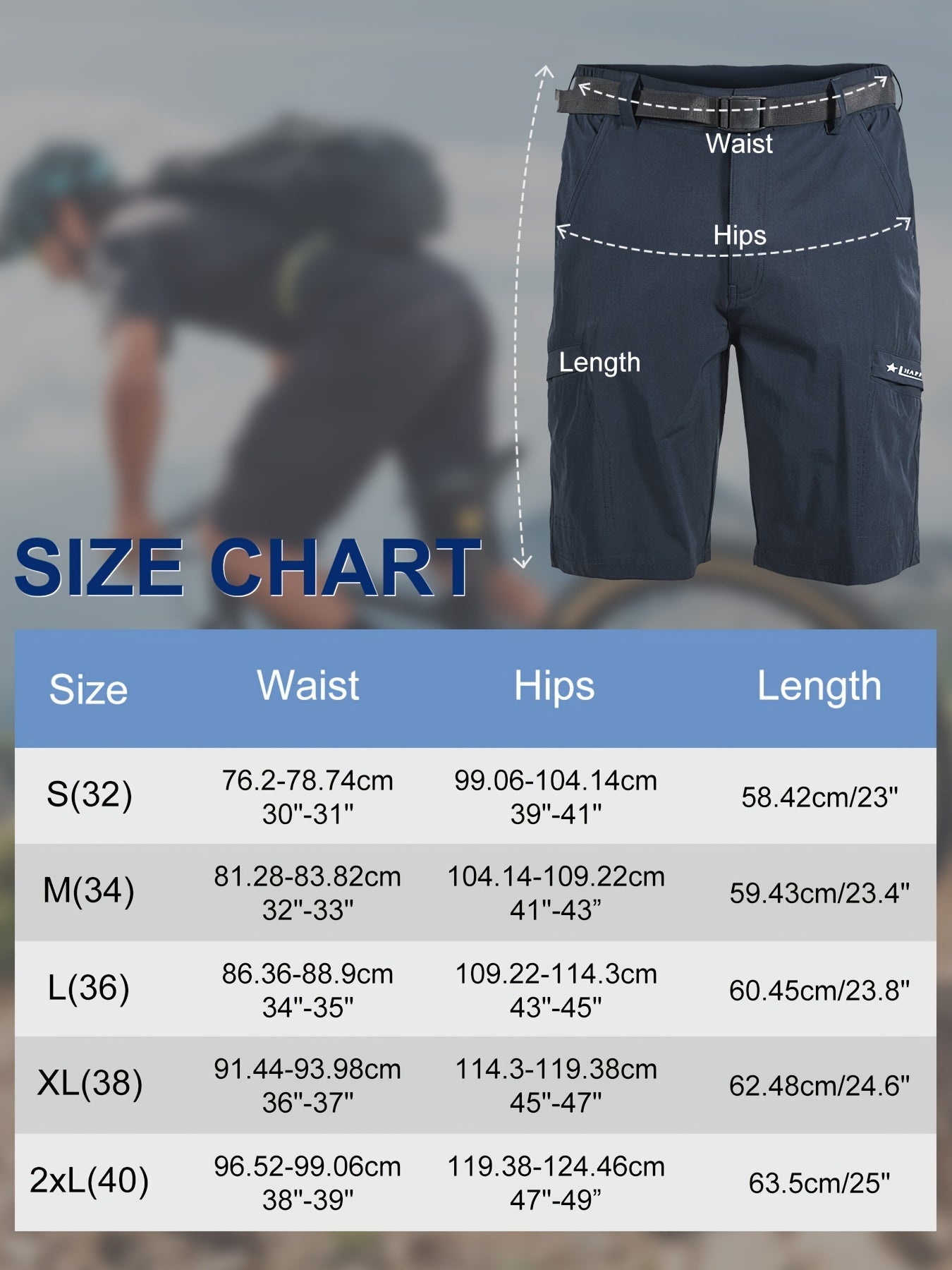 Men's Cargo Shorts - Quick Dry With Pockets – Sizes 32–36 – Green option – view 25
