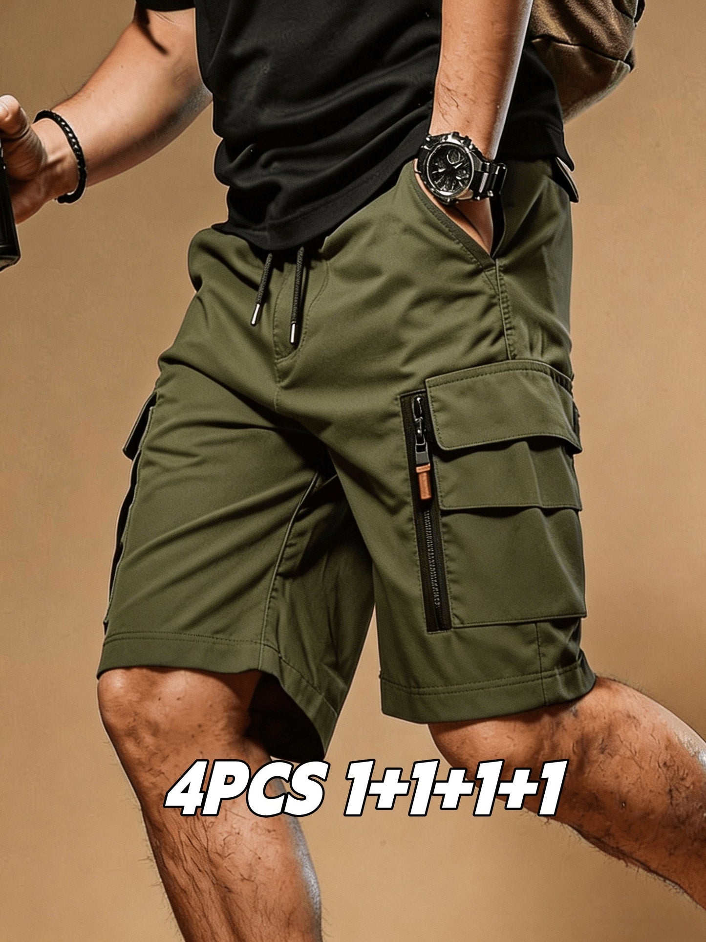 Men's Cargo Shorts - Quick Dry With Pockets – Sizes L–XXXL – view 4