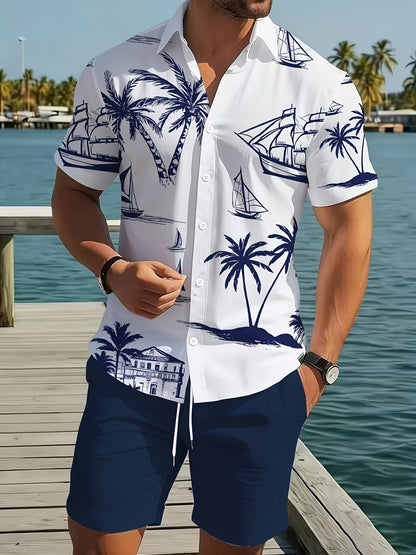 Men's Cargo Shorts - Stretch – Blue – Blue option – view 2