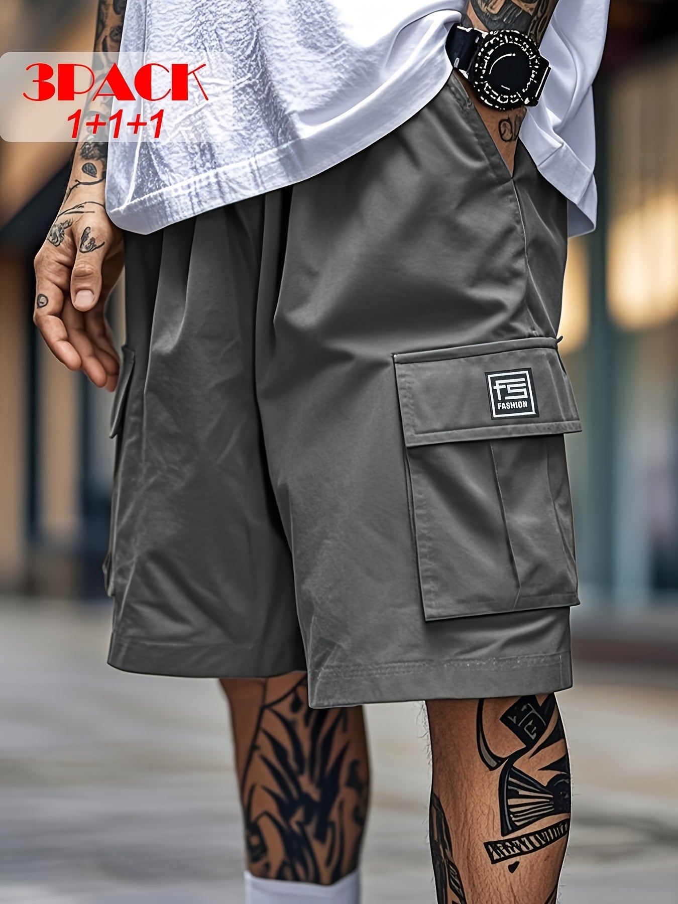 Men's Cargo Shorts - Stretch With Pockets – 12-Variant Selection – view 11