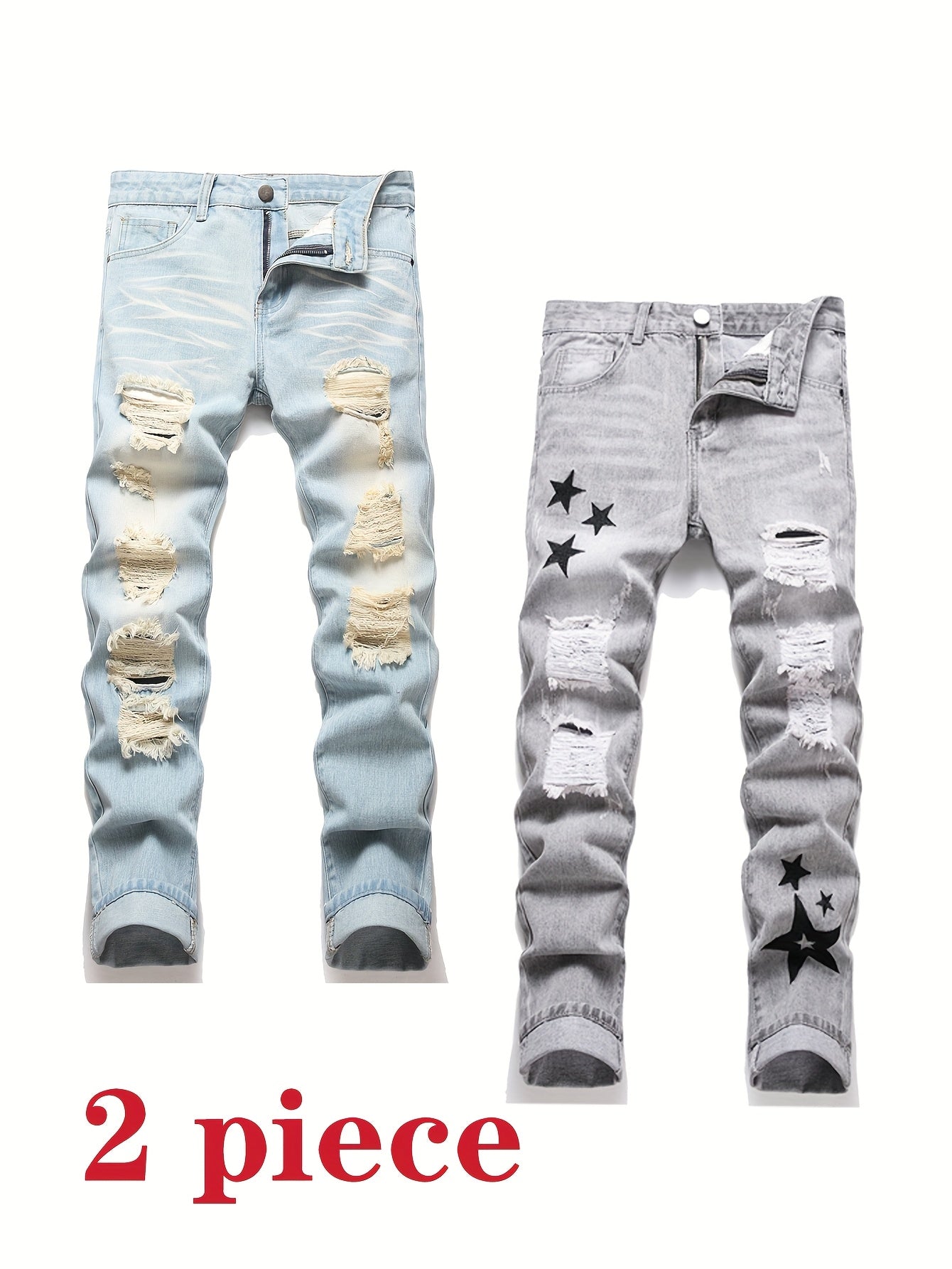 Men's Casual Pants - Distressed Relaxed Fit – view 3