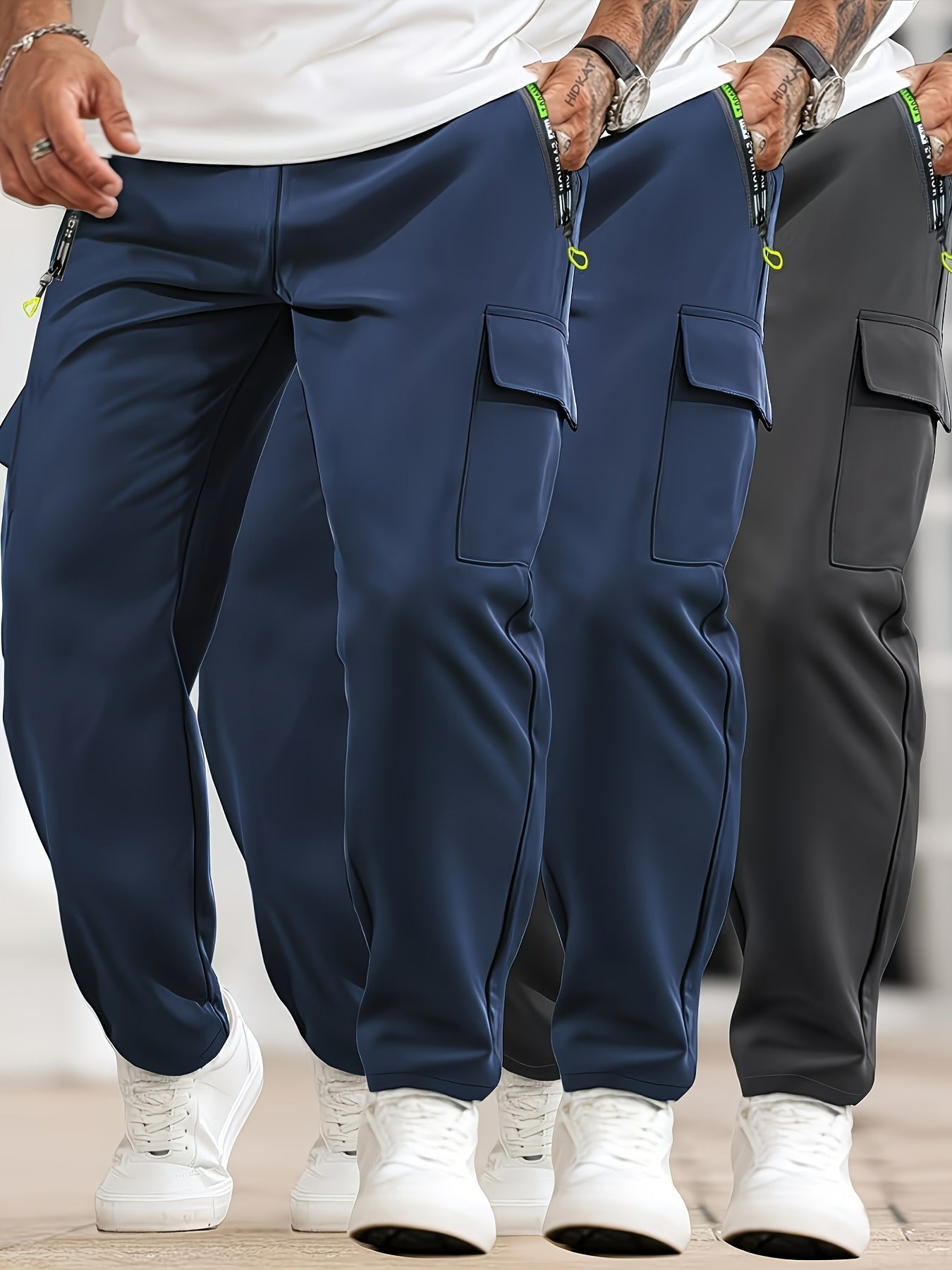 Men's Casual Pants - Elastic Waist With Pockets – view 5