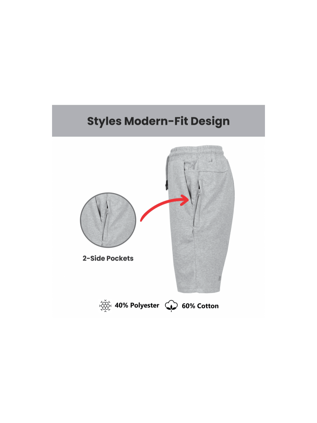 Men's Casual Shorts - Drawstring Waist With Pockets – view 15