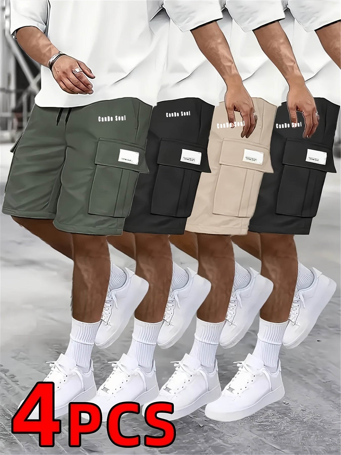 Men's Casual Shorts - Pocket Detail – 10-Variant Selection – view 14