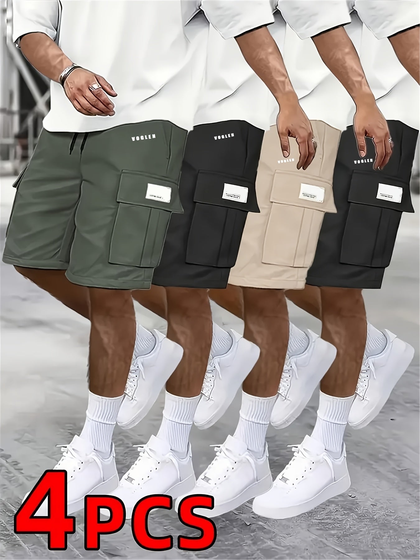 Men's Casual Shorts - Pocket Detail – 20-Variant Selection – view 4