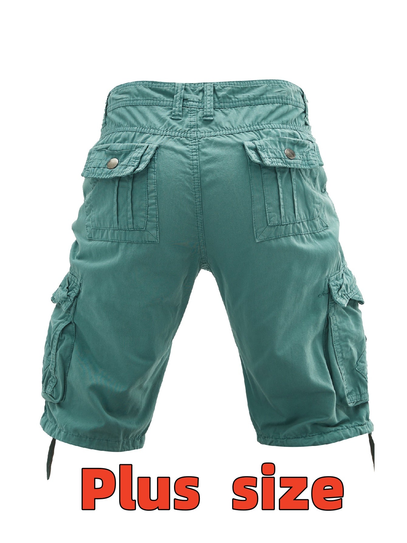 Men's Casual Shorts - Pocket Detail – Cyan / Khaki – view 7