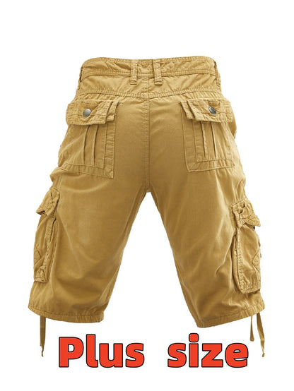 Men's Casual Shorts - Pocket Detail – Cyan / Khaki – view 8