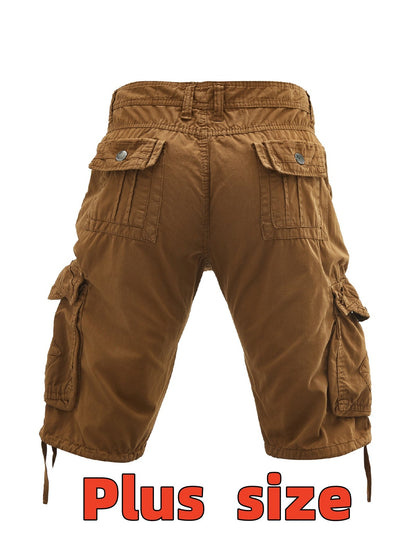 Men's Casual Shorts - Pocket Detail – Cyan / Khaki – view 9