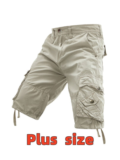 Men's Casual Shorts - Pocket Detail – Cyan / Khaki – view 13
