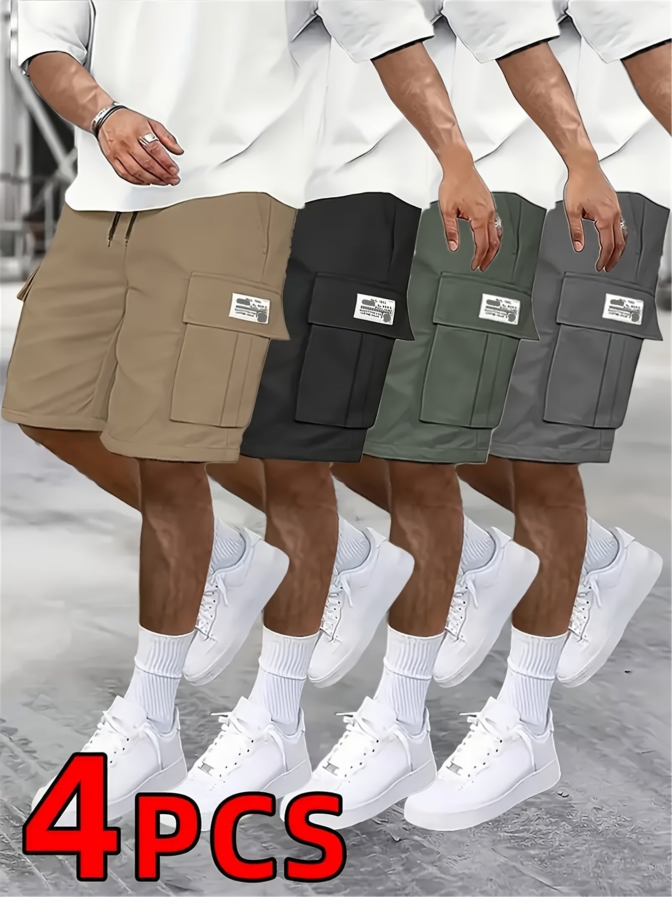 Men's Casual Shorts - Stretch Comfort – 15-Variant Selection – Green option – main product image