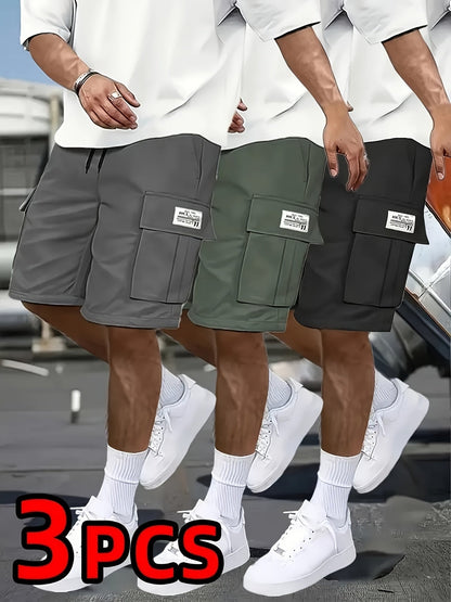 Men's Casual Shorts - Stretch Comfort – 25-Variant Selection – BLACK option – view 3